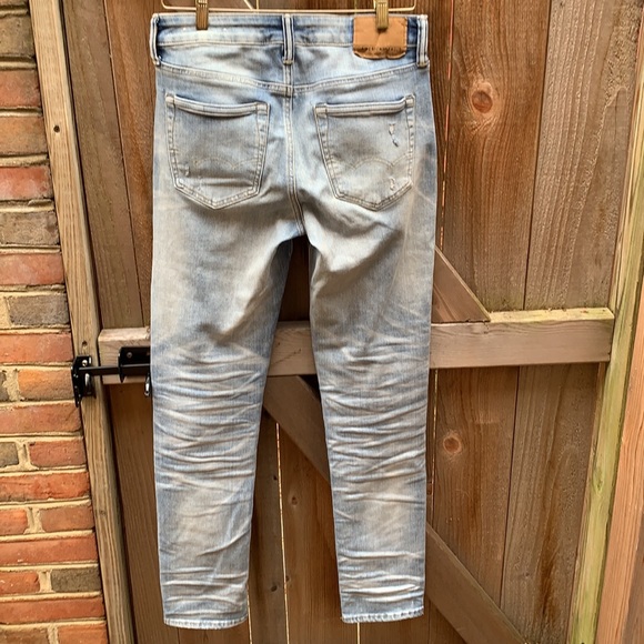 American Eagle light blue distressed “next level airflex” slim jeans - Picture 3 of 9